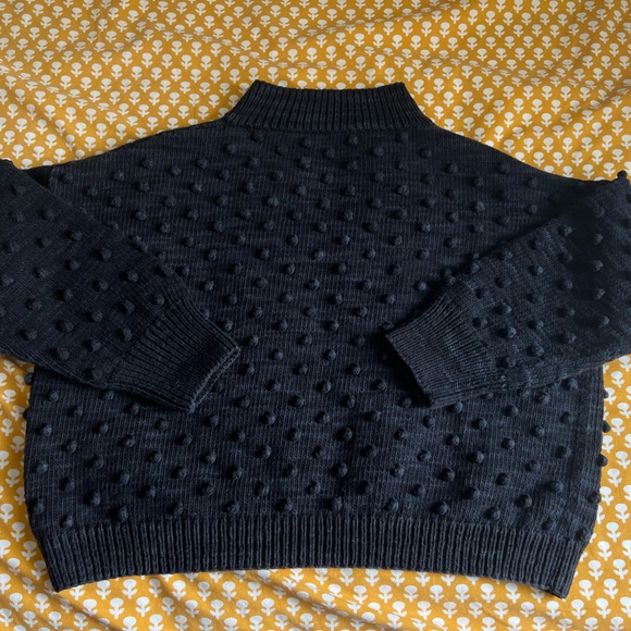 *SOLD* Misha & Puff Cotton Sweater in Pale Black - Picture 2 of 6